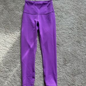 Lululemon Wunder Train purple leggings size 4 23 inseam